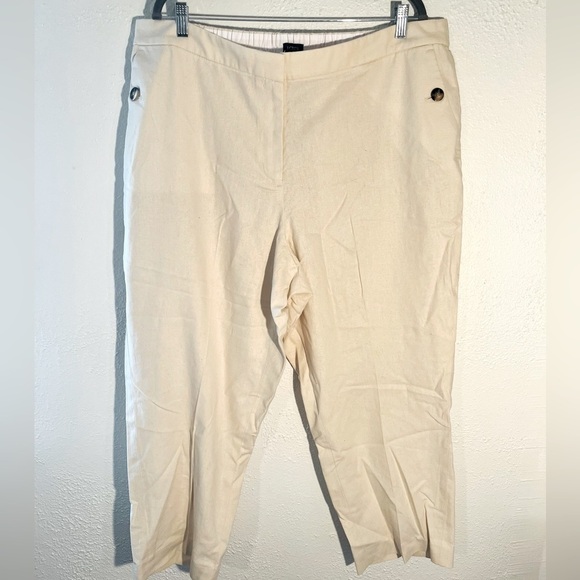 J. Crew linen & cotton blend plus size pants. - Picture 1 of 4